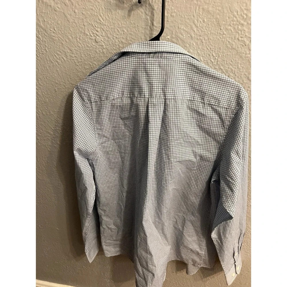 Lauren Ralph‎ Lauren Shirt Boys Size 20 Blue Plaid Long Sleeve Button Down